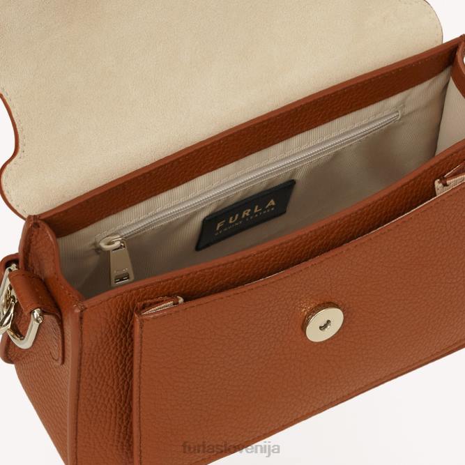 sofia zrnat zgornji ročaj s konjak h Furla ženske 288D118 dodatki