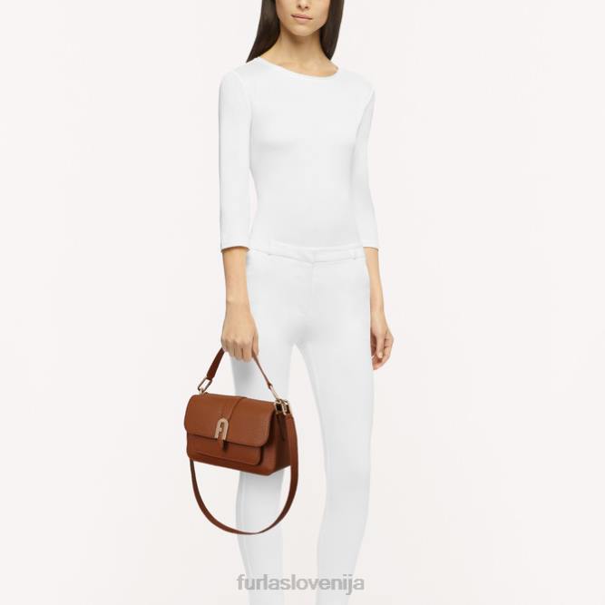 sofia zrnat zgornji ročaj s konjak h Furla ženske 288D118 dodatki